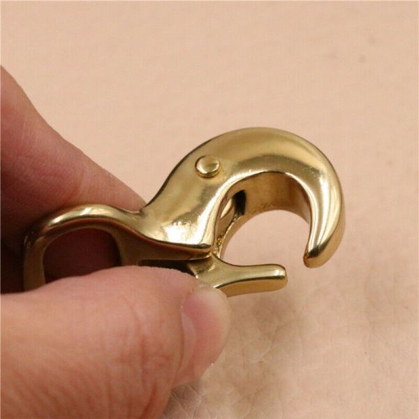 100% Solid Brass Eagle mouth shape Fixed Eye Snap Hook Trigger Clip Clasp