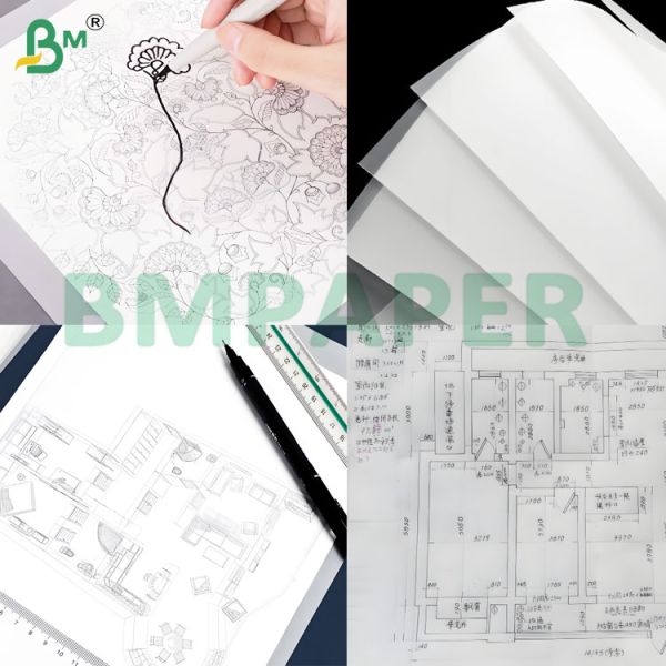 53-285 GSM Printable Semi Transparent Paper with 2/3 Inches Roll Core 53-285 GSM Printable Semi Transparent Paper with 2/3 Inches Roll Core