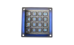 Wholesale 16 Keys Dot Matrix Dynamic Backlit Metal Keypad Access Control Kiosk 4 X 4 from china suppliers