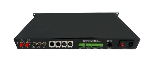 Quality Hybrid 1 ch BIDI 3G-SDI with 2-ch Balance audio+10/100 ethernet+Optional RS422/RS485/RS232 to fiber multiplexer for sale