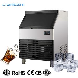60KG Ice Storage Capacity Production Line Cube Ice Maker Machine for Building Material Shops