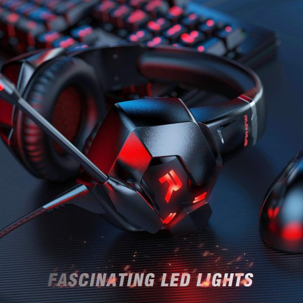 LED Light Noise Cancelling 50mm Runmus K11 Gaming Headset