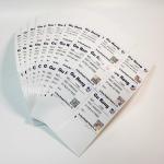 Circular Variable Data Label Printing Glossy Permanent Serial Number Sticker