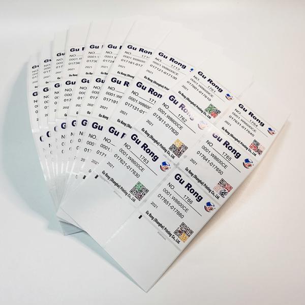Quality Circular Variable Data Label Printing Glossy Permanent Serial Number Sticker Printing for sale