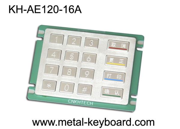 Quality Anti - rusty Stainless Steel Numeric Panel mount Keypad in 4x4 Matrix 16 Keys for sale