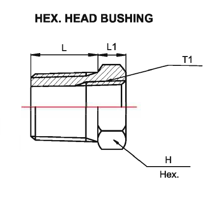 Brass Thread Npt Hex Head Bushing Male Female Hydraulic Bushing