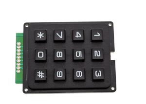Wholesale 4 X 3 Matrix Keyboard 12 Keys Black Color 7 x 5.2 x 0.9cm Size With Plastic Material from china suppliers