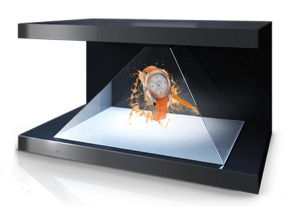 Quality Inverted Triangle Pyramid 3D Holographic Display Android 270 Degree Long Lifetime for sale