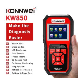 Wholesale OBD2 EOBD CAN Car Diagnostic Scan Tool KOONWEI KW850 with I/M Readiness from china suppliers