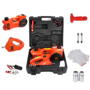 China Car Charger 12 Volt Electric Hydraulic Jack Kit Electric Impact Wrench Tool Set on sale