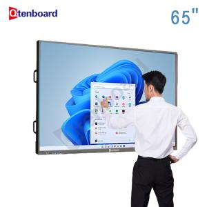 Wholesale Qtenboard 65 Inch 4K Android 14 Movable Smart Teaching Smart Board Whiteboard from china suppliers
