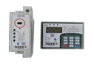 Wholesale Single Phase Split Prepaid Electricity Meter , Din Rail Power Meter With CIU from china suppliers