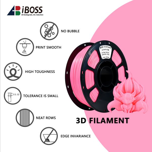 iboss High Toughness PLA+ 3D Printer Filament 1.75mm Mark Pink