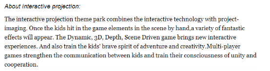 Dinosaur Virtual Reality Theme Park Interactive Projectior Electronic Children