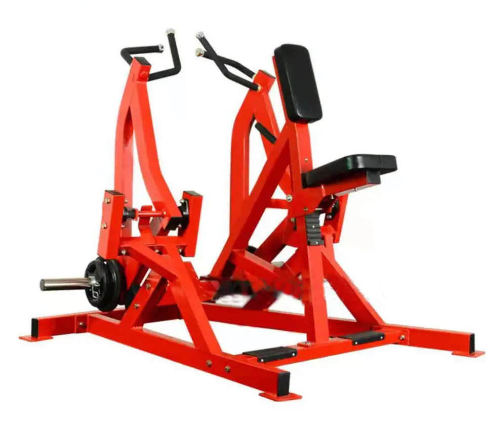 Gym Workout Equipment Commercial Plate Loaded Seated Incline Level Row