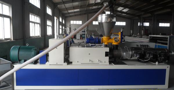 Quality High output PVC Floor and door frame making machine , Double Screw for sale