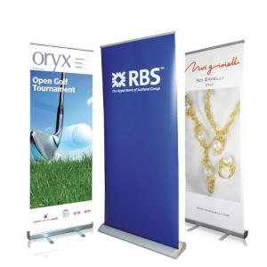Waterproof Roll Up Banner Display Dye Sublimation Full Color Printing Reusable