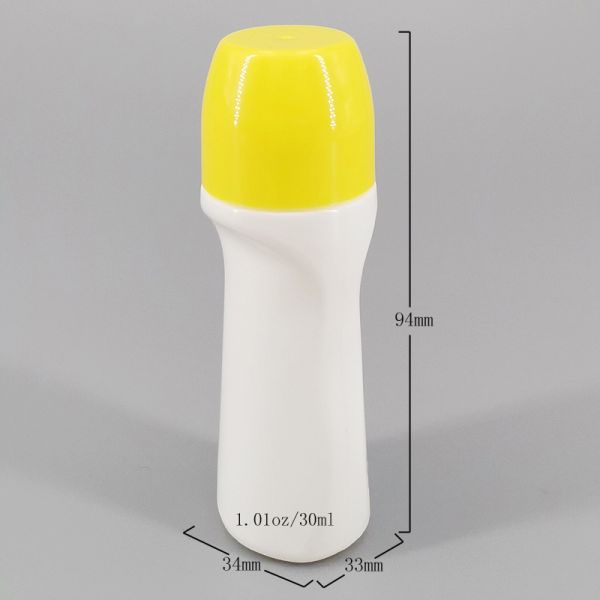 PP 25.4mm 30ml Roll On Deodorant Bottles