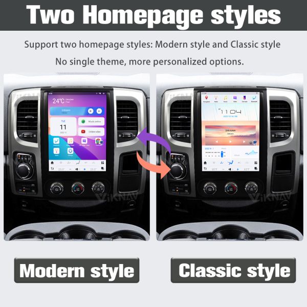 12.1 inch Android 11 Car Radio For 2013-2019 Dodge Ram Radio Touch Screen GPS Navigation Multimedia Player Carplay