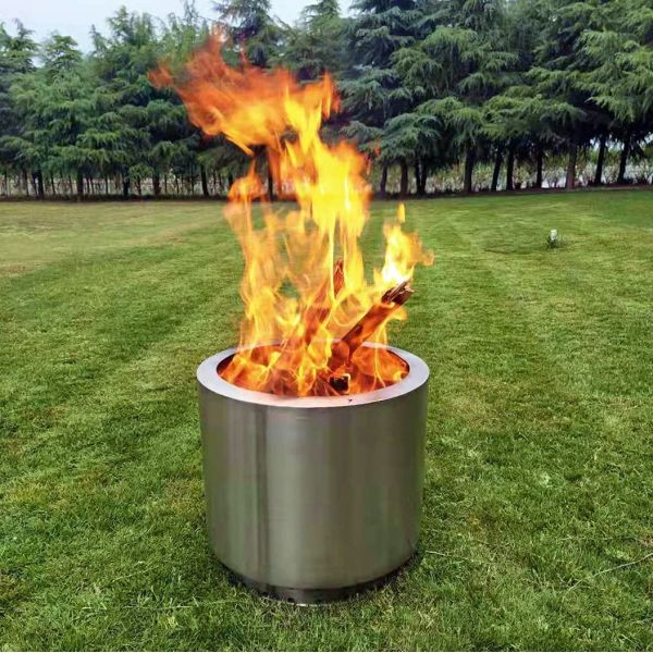 15L Capacity Silver 304 Stainless Steel Portable Fire Pit for Outdoor Heating Promotion