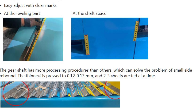 Thin 0.3mm Sheet Roll Forming Machine Metal Horizontal Round Wave