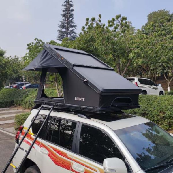 Foldable Truck Triangle Rooftop Tent With 320G Polyester Cotton Fabric