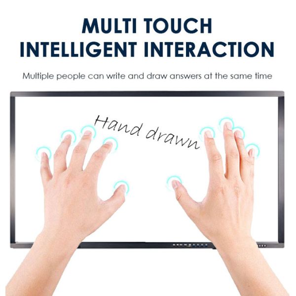 Smart Black Board 65 Inch Interactive Touch Screen 20 Point IR Touch