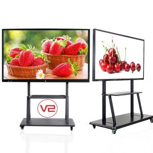 China High Resolution Portable Smart Board Interactive Whiteboard IR Touch 100 Inch 550 Cd/M² on sale