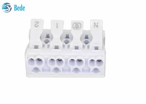 Wholesale PA66 4 Poles Push - In Wire Connector Quick Terminal Blocks Lever Nuts 450V 16A from china suppliers
