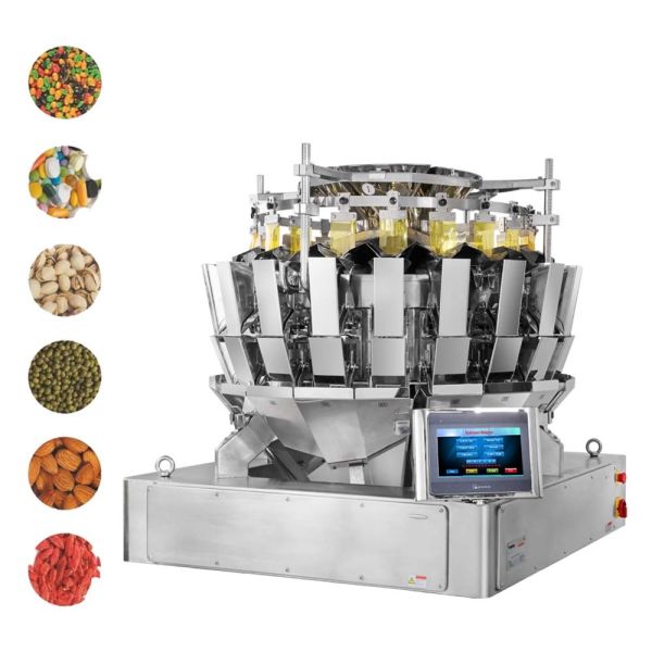 Granular Nuts Multihead Combination Weigher Packing Machine 2.5L Hopper