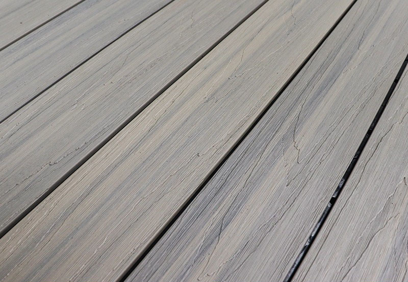 Garden Grid WPC Decking Boards Self Split 71x11mm Floor Gray WPC Buckle Stitching Floor