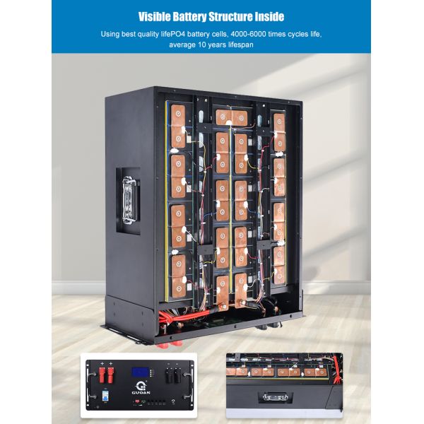 5U Desktop Energy Storage Cabinet for Solar Panel System with 48V 10KW 200AH Battery Pack