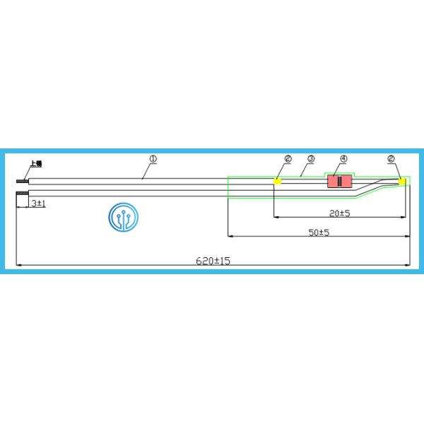 Silicon KTY81 620MM PTC Thermistor