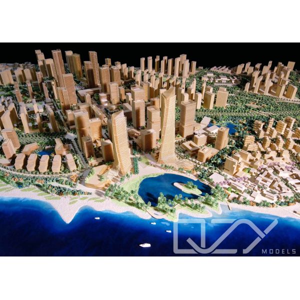 Aecom Basswood Miniature Architectural Models Xiamen TOD 5M x 6M Base Size
