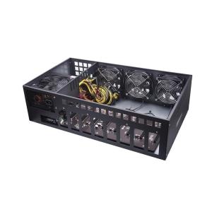 China 240MH/S GPU Mining Rig 8 GPU 6U GPU Server Case With 4 High Power Fans on sale