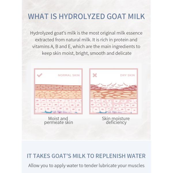 30ml Goat Milk Facial Mask Hydrating Sheet Mask Nourishing Lightening