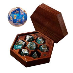Wholesale Handcrafted Nontoxic Polyhedral Dice Set Wear Resistant Sharp Edged from china suppliers