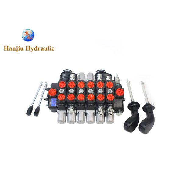 Hydrocontrol SD8 Series Hydraulic Joystick Control Valve 90 Liters 6 Levers With 2 Joysticks