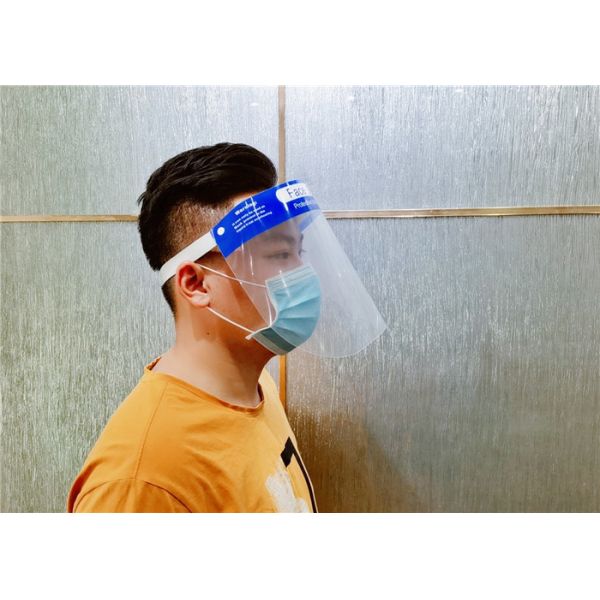 Windproof Disposable Face Shield , Safety Face Shield Transparent Color