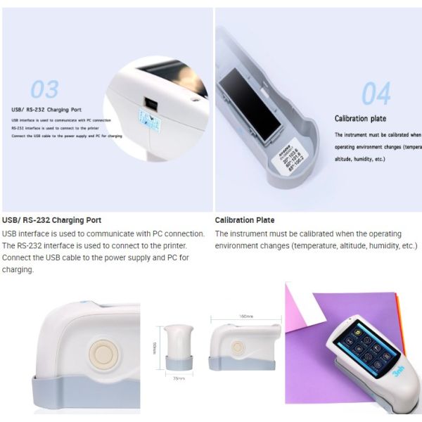 Industrial Portable Digital Gloss Meter HG60 0-300GU Division 60° Angle For Semi Gloss