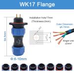 Sp Series Plug Socket Threaded Waterproof Power Connector IP68 Wk17 Flange