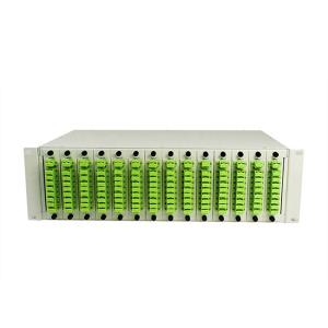 China 4U Rack Mount PLC Splitter LGX Chassis Rack Panel 1x2 1x4 1x8 Cassette Module on sale