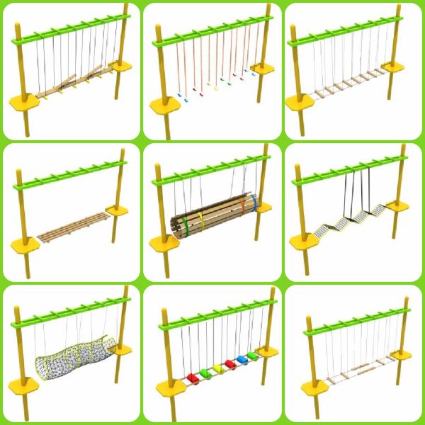 New Style Amusement Park Indoor and Outdoor Adventure Rope Course with Clambing Wall