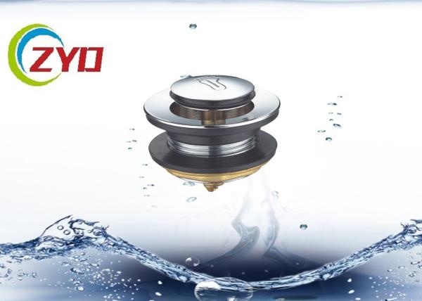 Quality SS Material Pop Up Bathroom Sink Drain , Bathtub Pop Up Drain Without Overflow Hole for sale