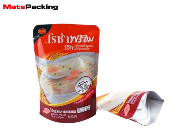 Quality High Temperature Resisting Retort Pouch Bag Stand Up Tear Notch Retort Canning Bags for sale