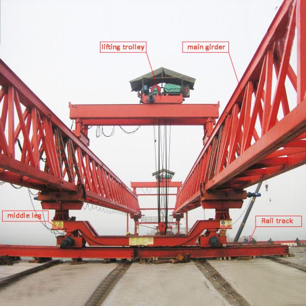 Bridge launching girder 180T beam launcher machine for erecting concrete girders