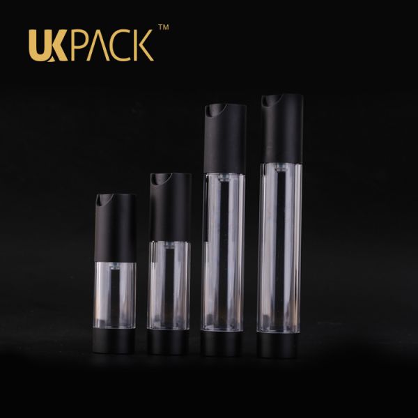 Small empty High quality new design Airless AS Cosmetic bottle,black airless pump bottle