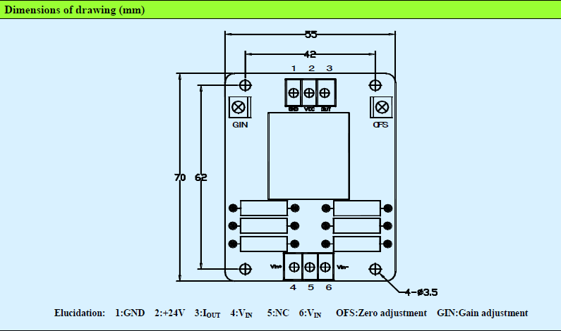 High Accuracy Hall Effect Voltage Sensor Easy Installation A-VSM800DAT