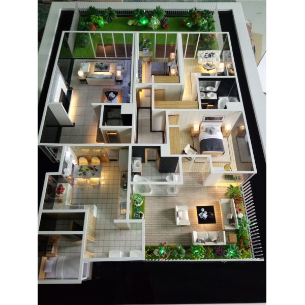 1 / 50 Unit Architectural Interior Models , Handmade Architectural Models