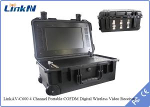 Police   COFDM Video Receiver with Battery & Display AES256 Encryption High Sensitivity 106dBm@2MHz